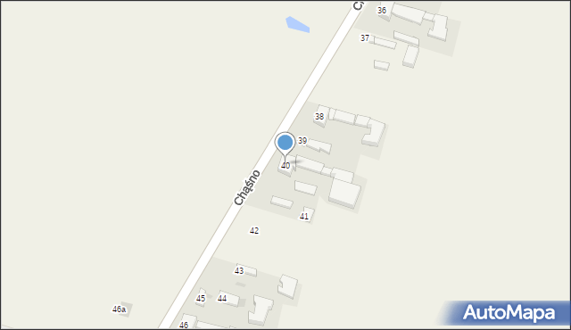 Chąśno, Chąśno, 40, mapa Chąśno