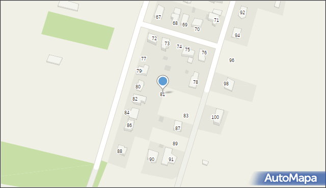 Chąśno, Chąśno, 81, mapa Chąśno