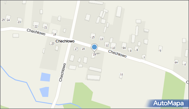 Chechłowo, Chechłowo, 14, mapa Chechłowo