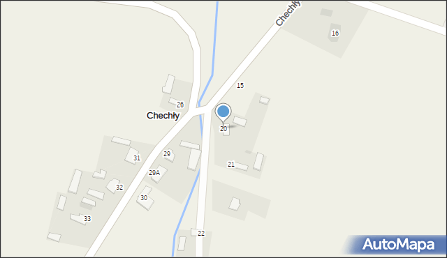 Chechły, Chechły, 20, mapa Chechły