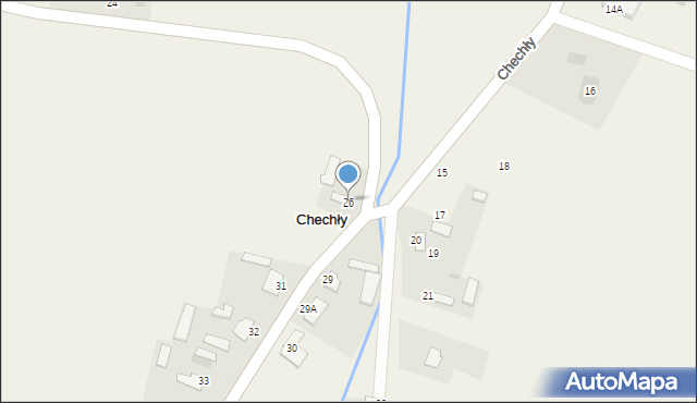 Chechły, Chechły, 26, mapa Chechły