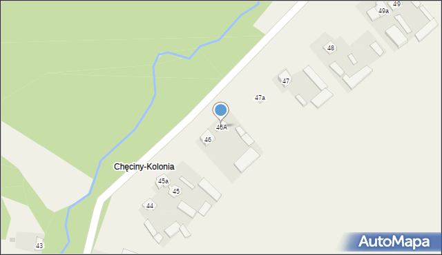 Chęciny, Chęciny, 46A, mapa Chęciny