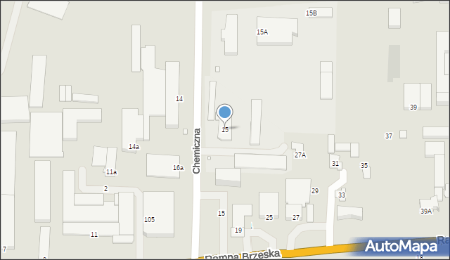 Chełm, Chemiczna, 15, mapa Chełma