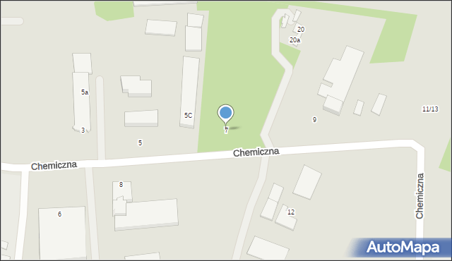 Chełm, Chemiczna, 7, mapa Chełma