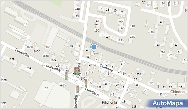 Chełm, Chłodna, 3, mapa Chełma