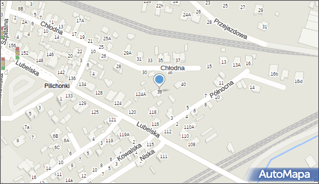 Chełm, Chłodna, 38, mapa Chełma