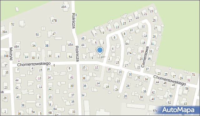 Chełm, Chomentowskiego Michała, 11, mapa Chełma