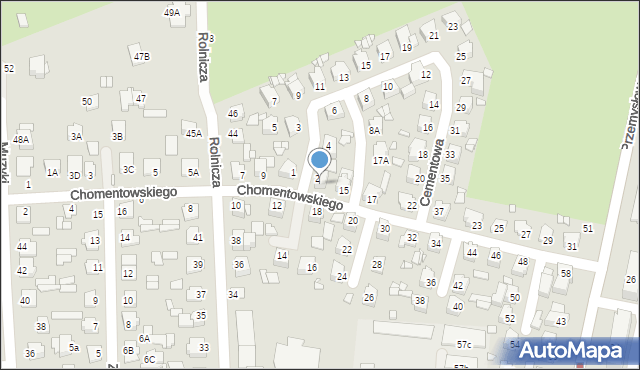 Chełm, Chomentowskiego Michała, 13, mapa Chełma