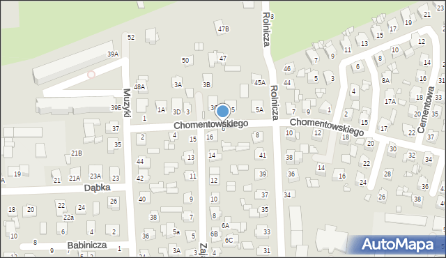 Chełm, Chomentowskiego Michała, 6, mapa Chełma