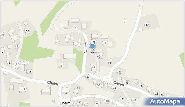 Chełm, Chełm, 55, mapa Chełma