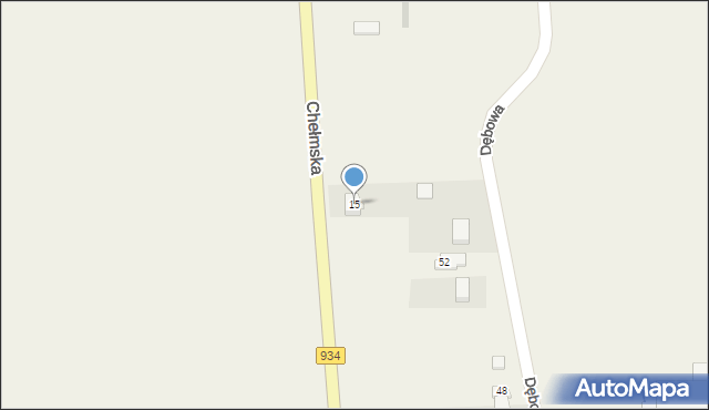 Chełm Śląski, Chełmska, 15, mapa Chełm Śląski