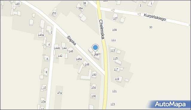 Chełm Śląski, Chełmska, 157, mapa Chełm Śląski