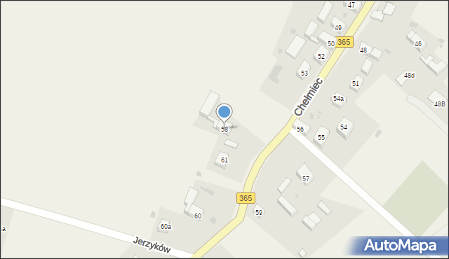 Chełmiec, Chełmiec, 58, mapa Chełmiec