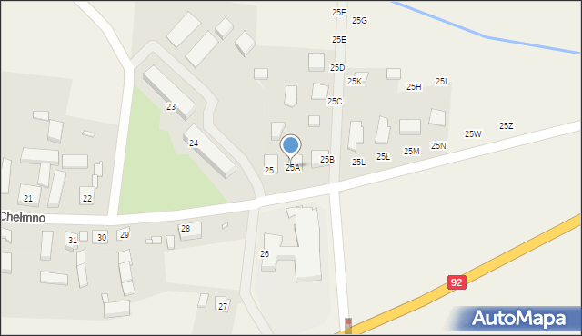 Chełmno, Chełmno, 25A, mapa Chełmno