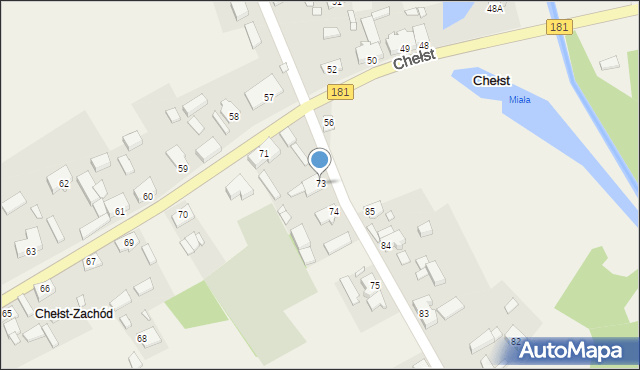 Chełst, Chełst, 73, mapa Chełst