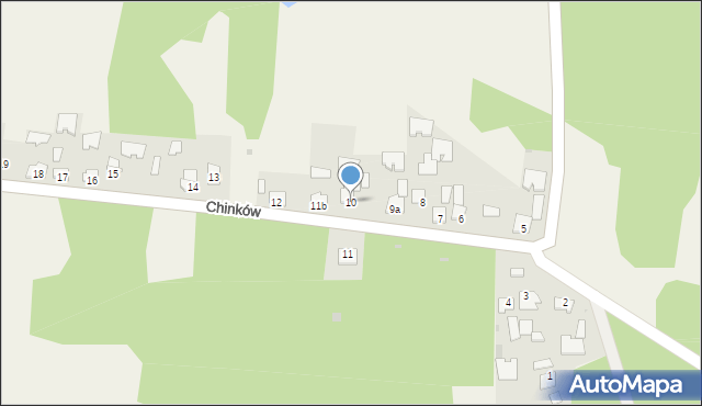Chinków, Chinków, 10, mapa Chinków