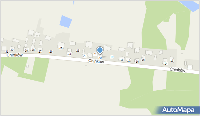 Chinków, Chinków, 20, mapa Chinków