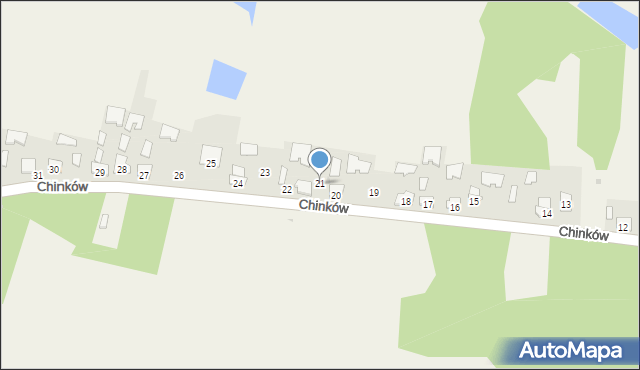 Chinków, Chinków, 21, mapa Chinków