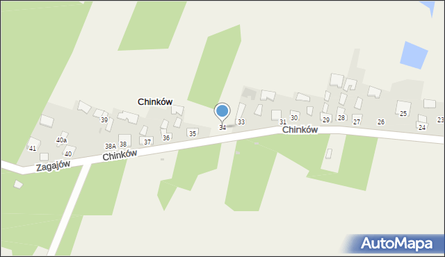 Chinków, Chinków, 34, mapa Chinków