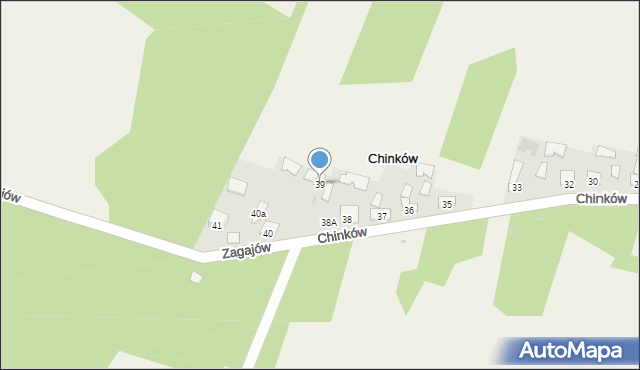 Chinków, Chinków, 39, mapa Chinków