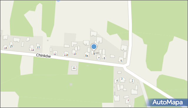 Chinków, Chinków, 8, mapa Chinków