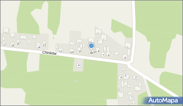 Chinków, Chinków, 9a, mapa Chinków
