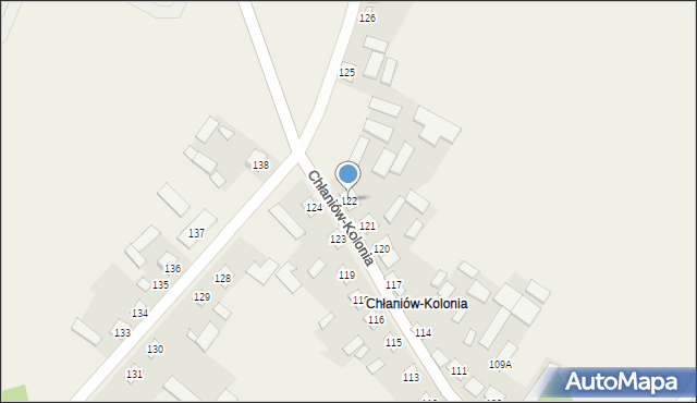 Chłaniów, Chłaniów, 122, mapa Chłaniów