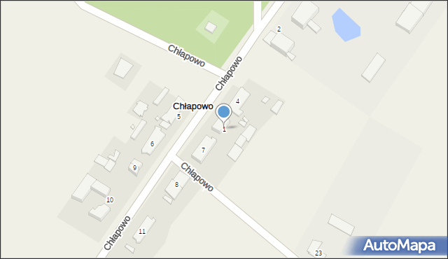 Chłapowo, Chłapowo, 1, mapa Chłapowo