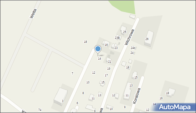 Chłapowo, Chłopska, 14a, mapa Chłapowo