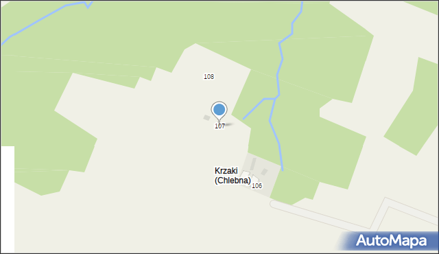 Chlebna, Chlebna, 107, mapa Chlebna