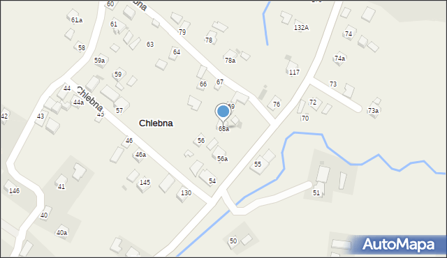 Chlebna, Chlebna, 68a, mapa Chlebna