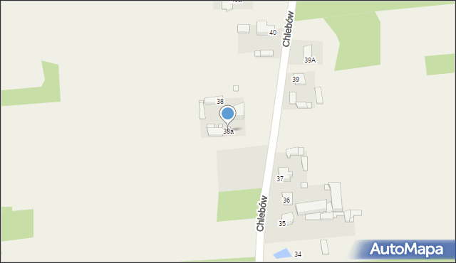 Chlebów, Chlebów, 38a, mapa Chlebów
