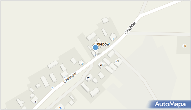 Chlebów, Chlebów, 2, mapa Chlebów