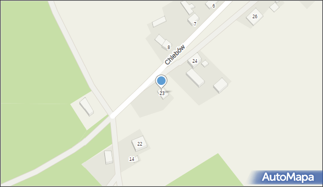 Chlebów, Chlebów, 23, mapa Chlebów