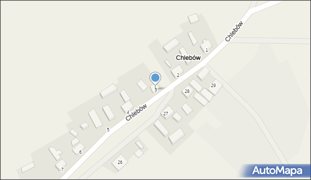 Chlebów, Chlebów, 3, mapa Chlebów