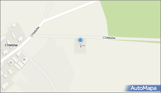 Chlebów, Chlebów, 30, mapa Chlebów