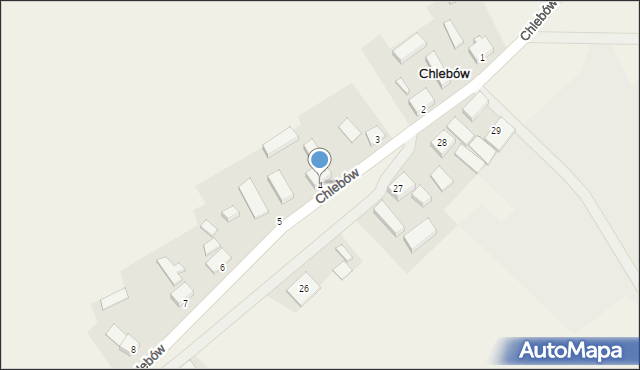 Chlebów, Chlebów, 4, mapa Chlebów