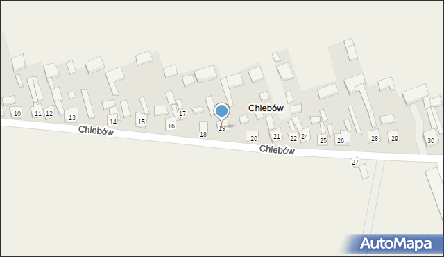 Chlebów, Chlebów, 19, mapa Chlebów