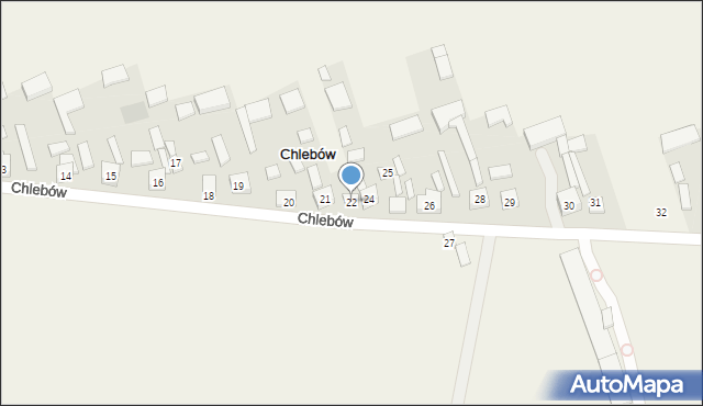 Chlebów, Chlebów, 22, mapa Chlebów