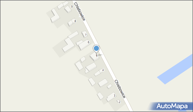 Chlebowice, Chlebowice, 5, mapa Chlebowice