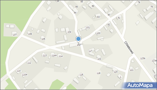 Chlebowo, Chlebowo, 102, mapa Chlebowo