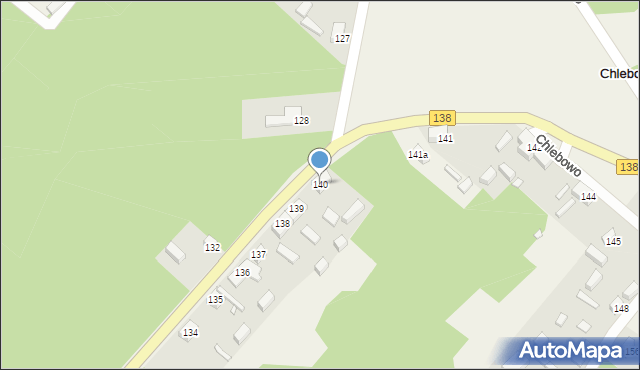 Chlebowo, Chlebowo, 140, mapa Chlebowo