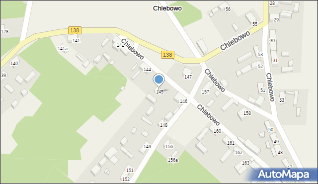 Chlebowo, Chlebowo, 145, mapa Chlebowo