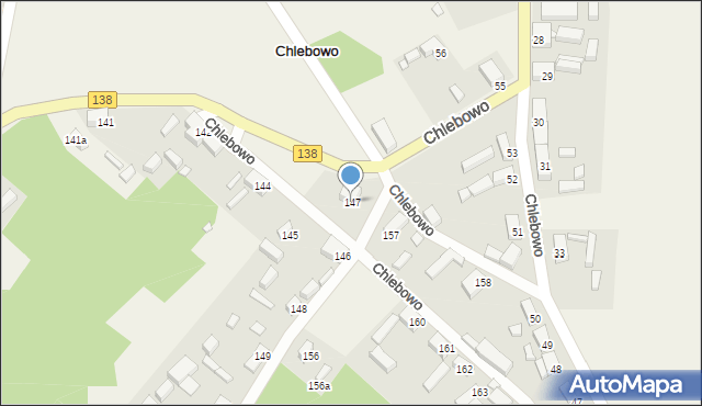 Chlebowo, Chlebowo, 147, mapa Chlebowo