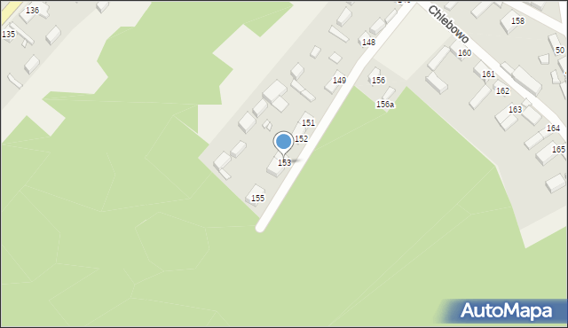 Chlebowo, Chlebowo, 153, mapa Chlebowo