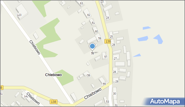 Chlebowo, Chlebowo, 58, mapa Chlebowo