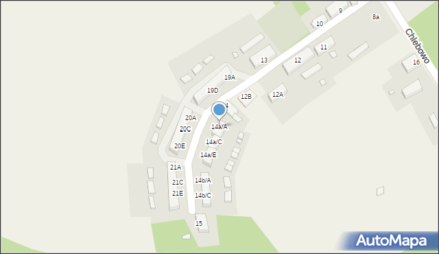 Chlebowo, Chlebowo, 14a/A, mapa Chlebowo
