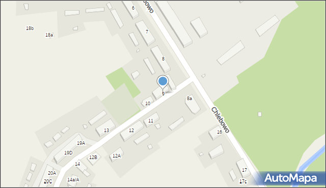 Chlebowo, Chlebowo, 9, mapa Chlebowo