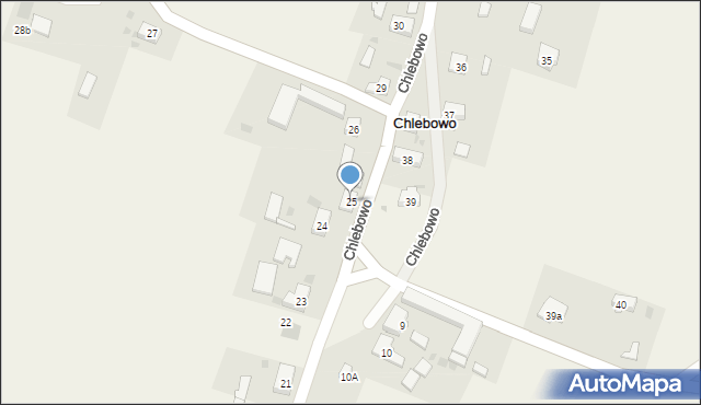 Chlebowo, Chlebowo, 25, mapa Chlebowo