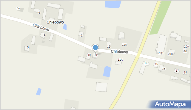 Chlebowo, Chlebowo, 11, mapa Chlebowo